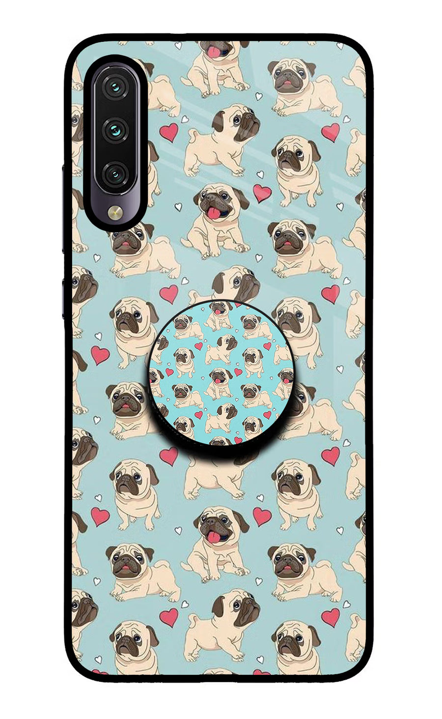 Pug Dog Mi A3 Pop Case, Glass case