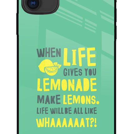 Quote iPhone 11 Glass Case Back Cover by Casekaro