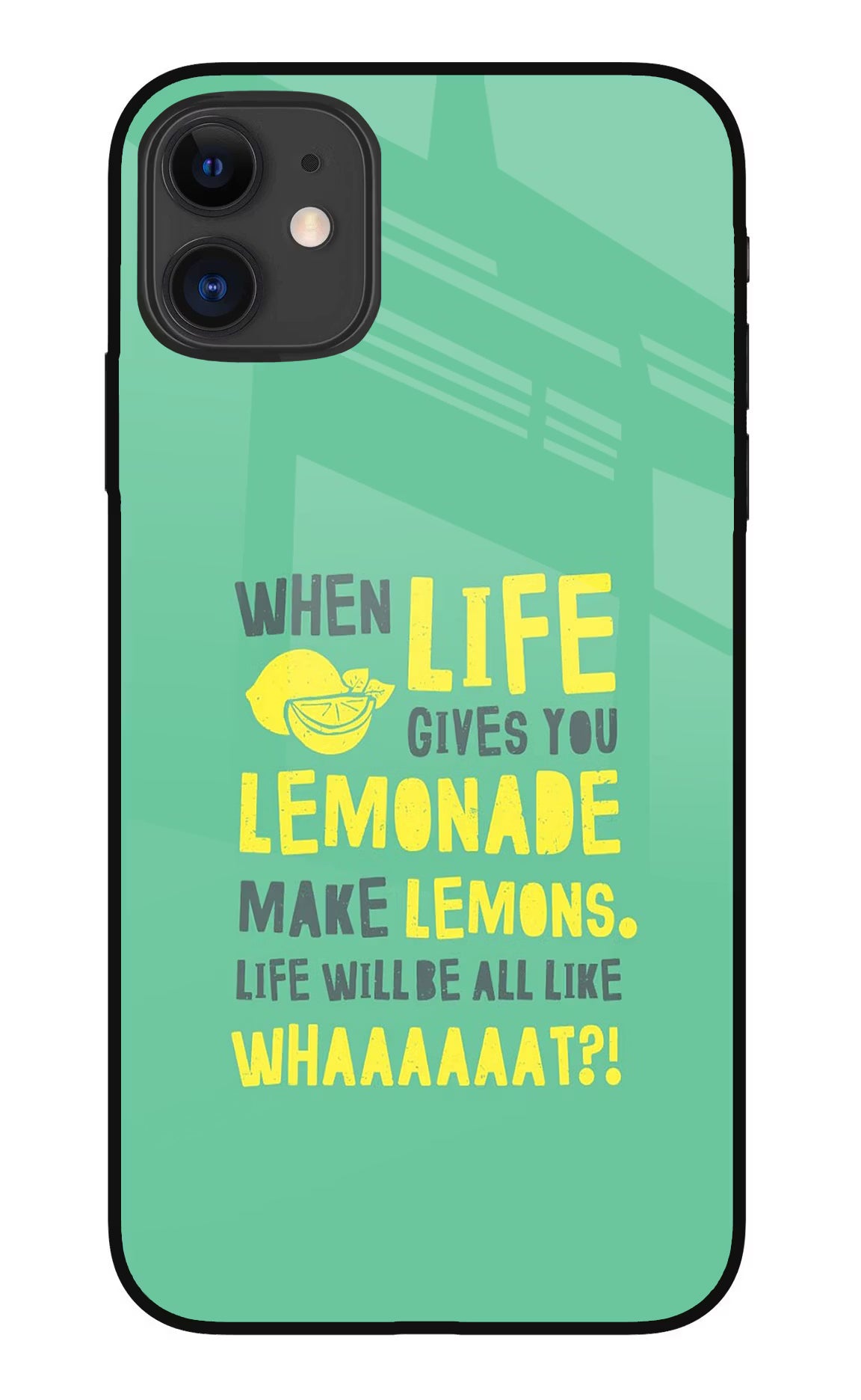 Quote iPhone 11 Glass Case Back Cover by Casekaro