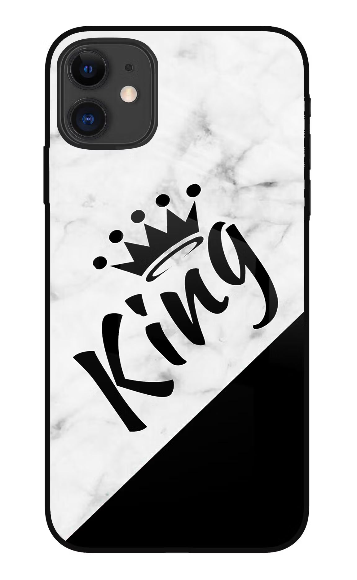 King iPhone 11 Glass Case Back Cover by Casekaro