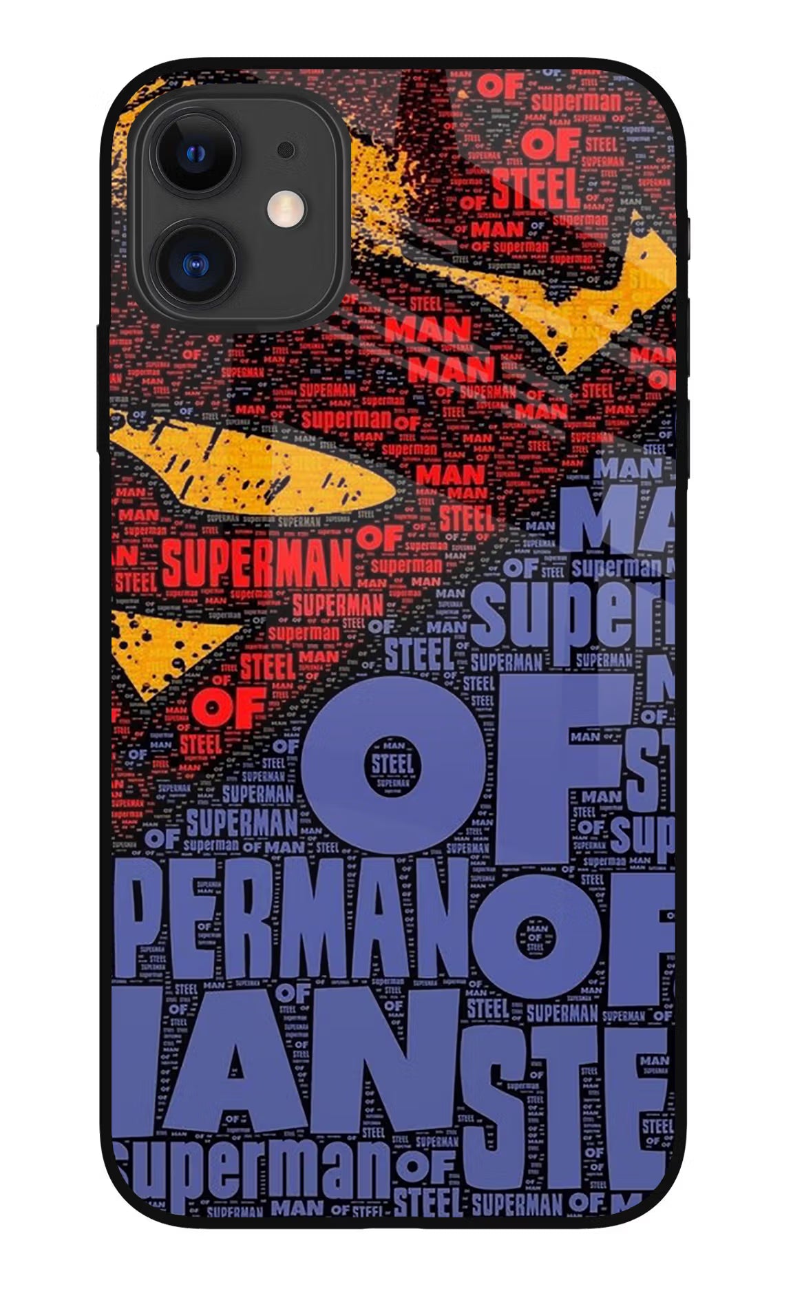 Superman iPhone 11 Glass Case Back Cover by Casekaro