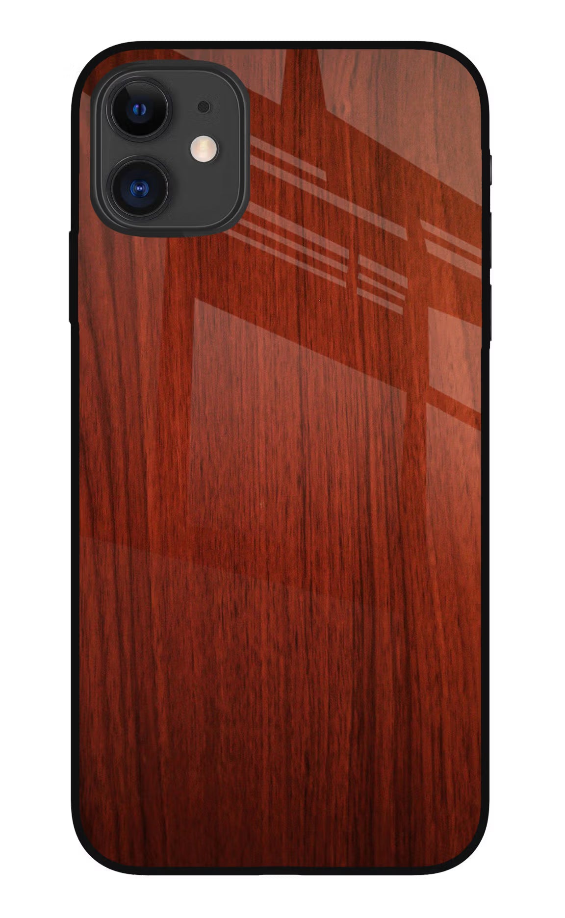 Wooden Plain Pattern iPhone 11 Glass Case Back Cover by Casekaro