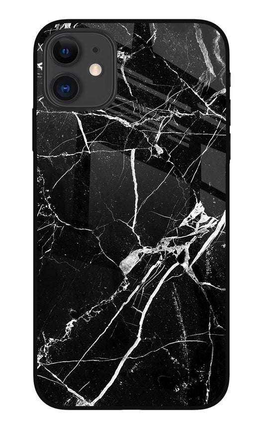 Black Marble Pattern iPhone 11 Glass Case