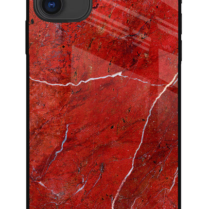 Red Marble Design iPhone 11 Glass Case Back Cover by Casekaro