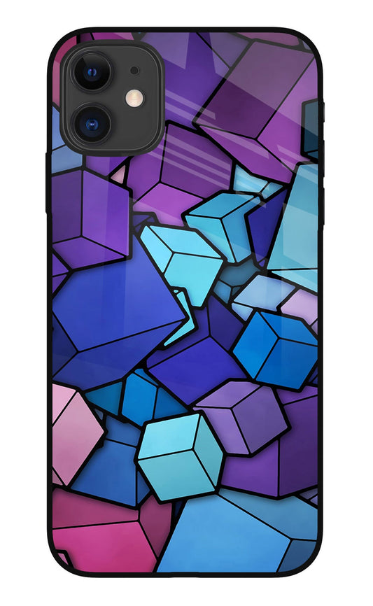 Cubic Abstract iPhone 11 Glass Case