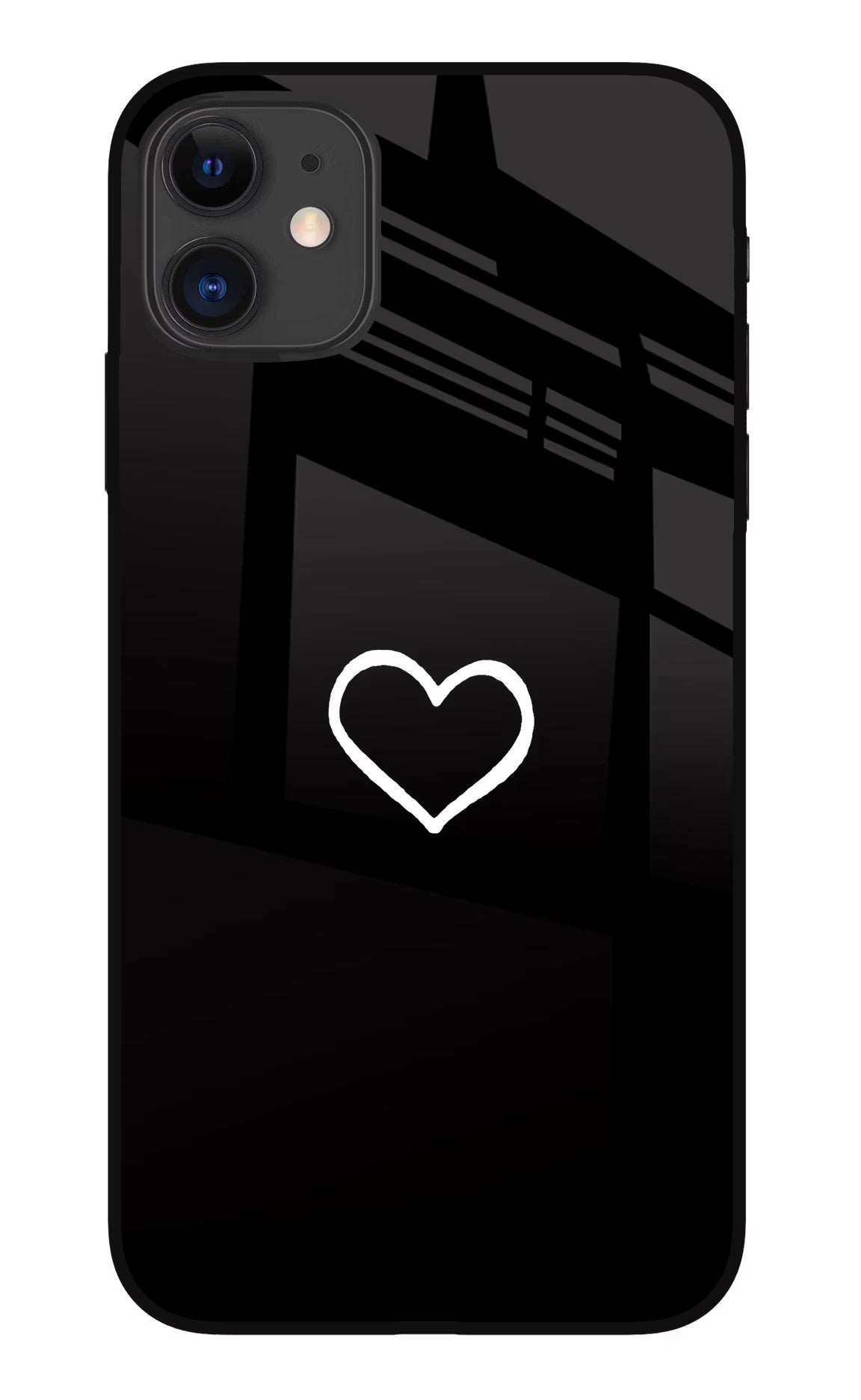 Heart iPhone 11 Glass Case Back Cover by Casekaro