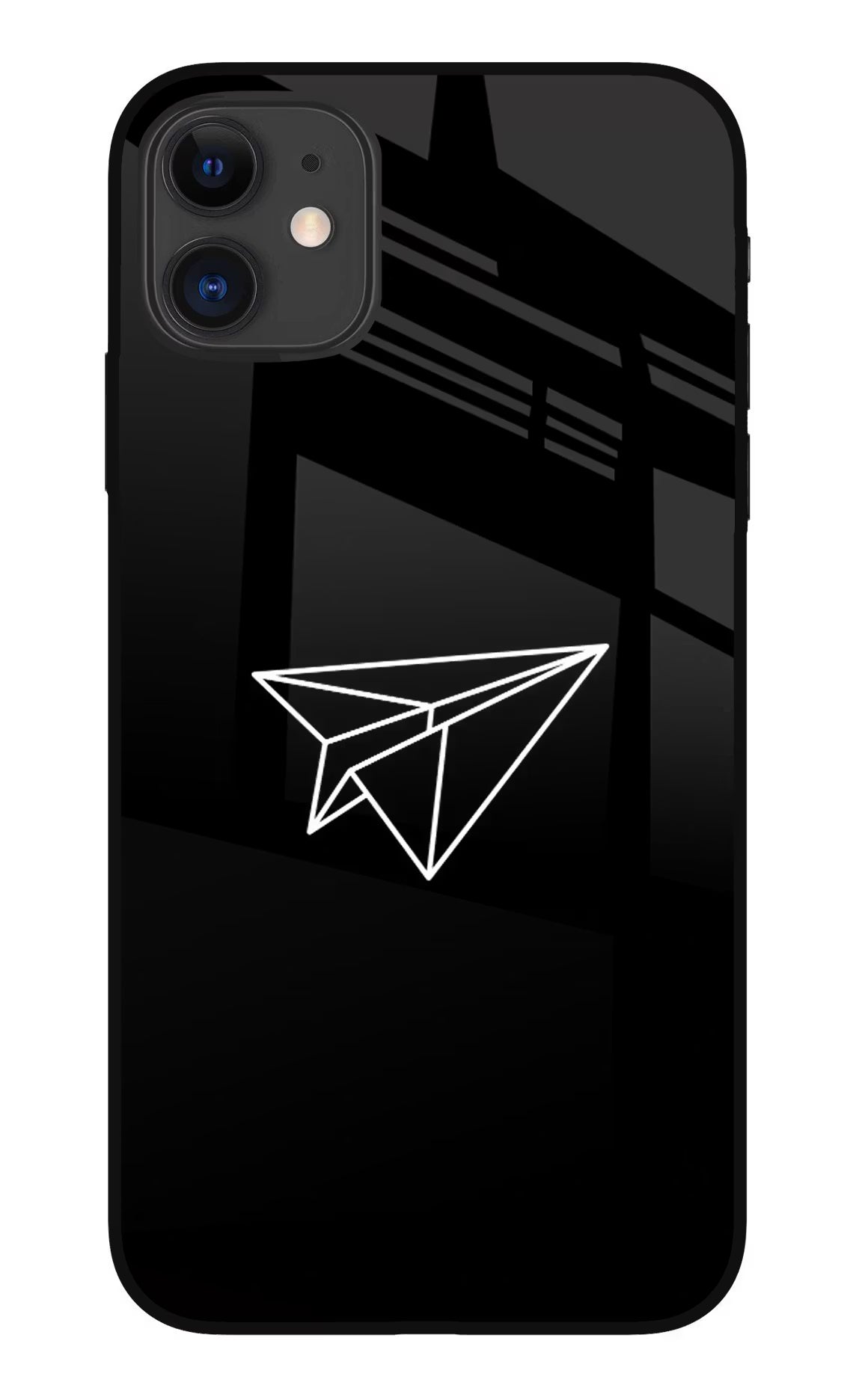 Paper Plane White iPhone 11 Glass Case Back Cover by Casekaro