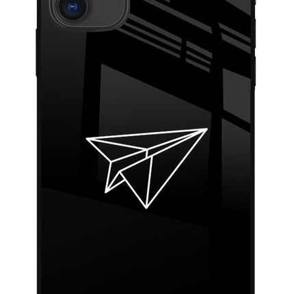 Paper Plane White iPhone 11 Glass Case Back Cover by Casekaro