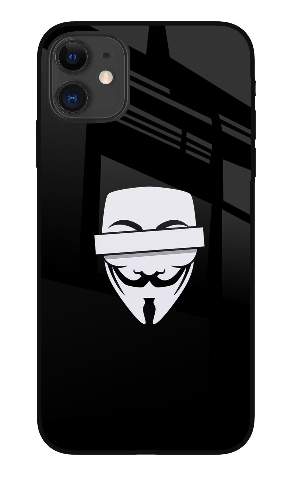 Anonymous Face iPhone 11 Glass Case Back Cover by Casekaro