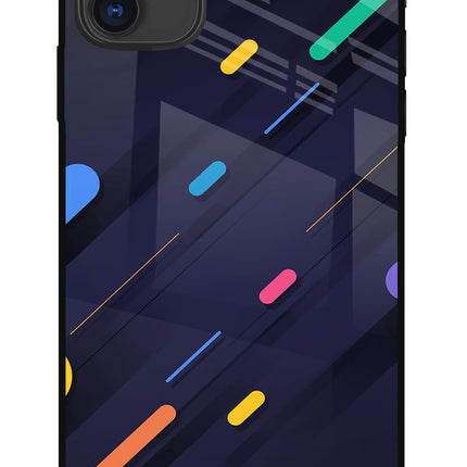 Abstract Design iPhone 11 Glass Case Back Cover by Casekaro