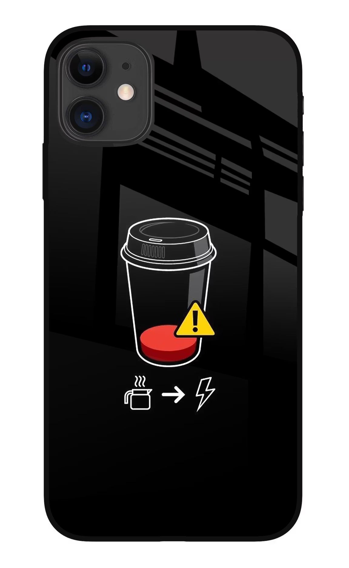 Coffee iPhone 11 Glass Case Back Cover by Casekaro
