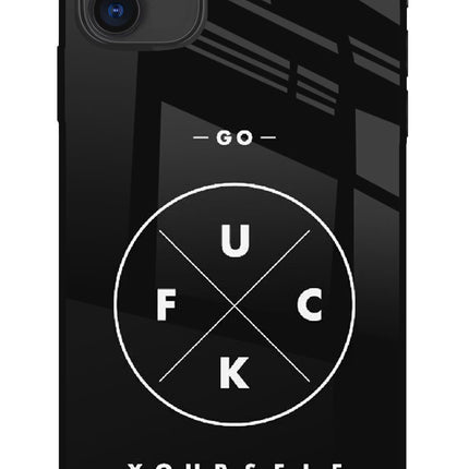 Go Fuck Yourself iPhone 11 Glass Case Back Cover by Casekaro