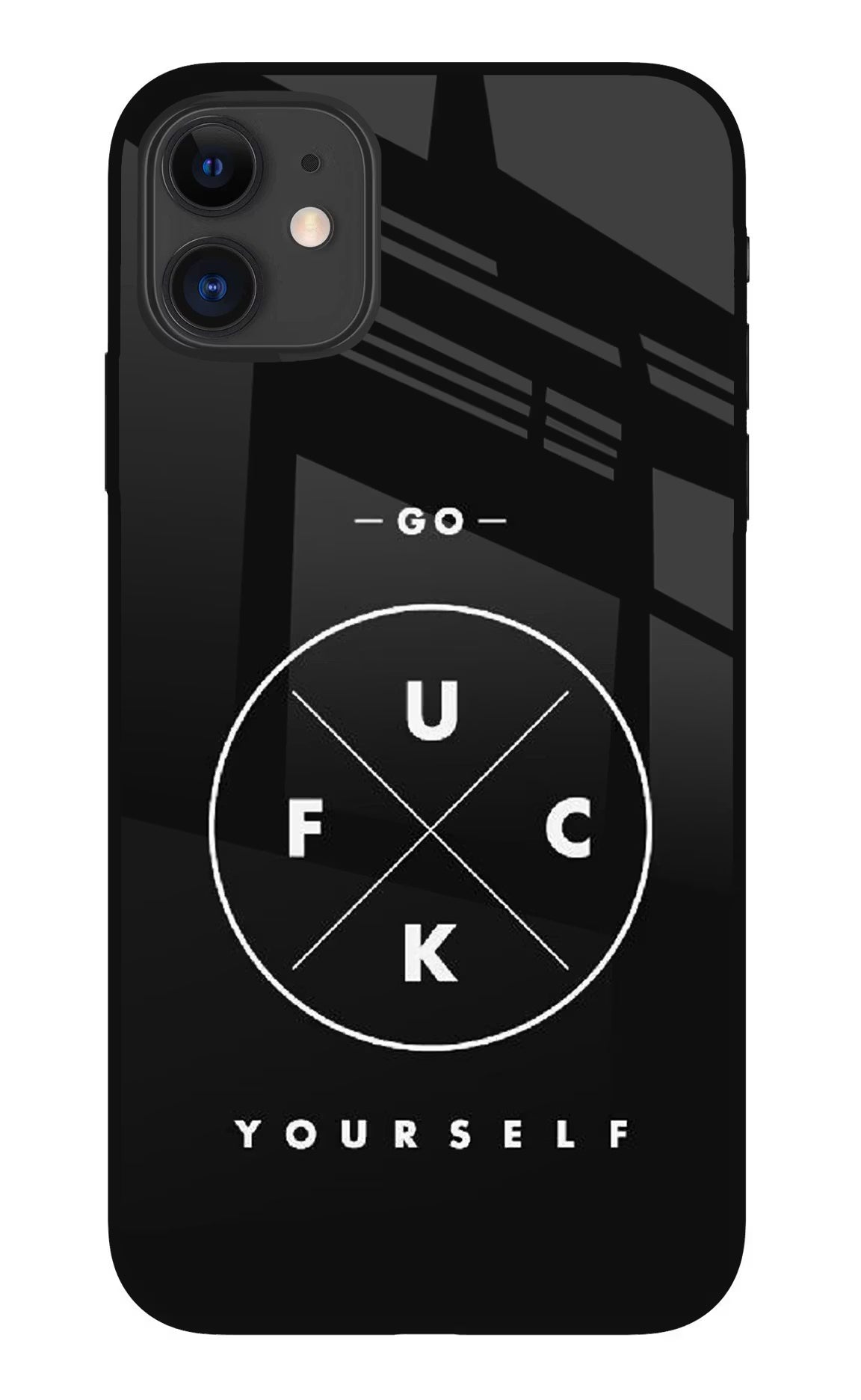 Go Fuck Yourself iPhone 11 Glass Case Back Cover by Casekaro