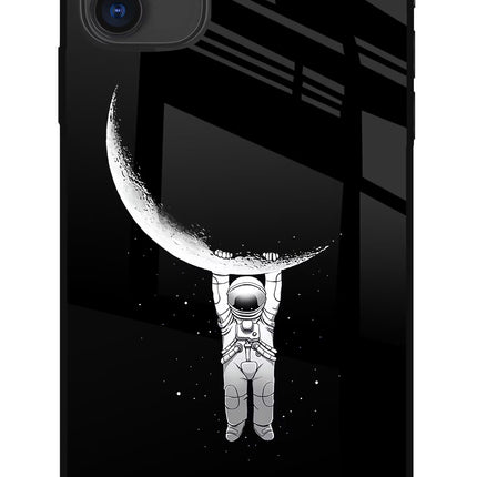 Moon Space iPhone 11 Glass Case Back Cover by Casekaro