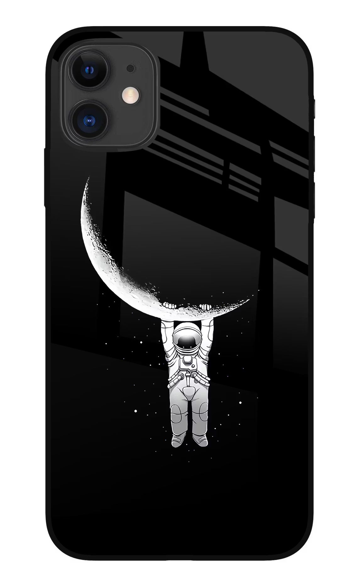 Moon Space iPhone 11 Glass Case Back Cover by Casekaro