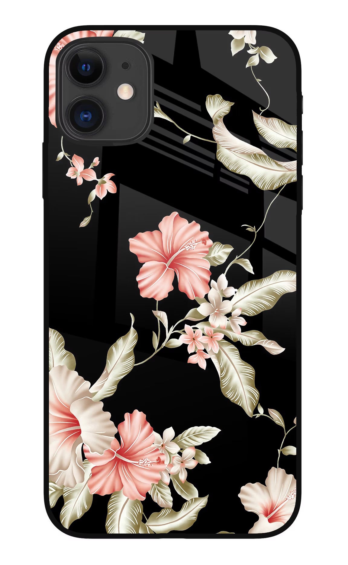 Flowers iPhone 11 Glass Case Back Cover by Casekaro