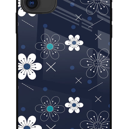 Flowers iPhone 11 Glass Case Back Cover by Casekaro