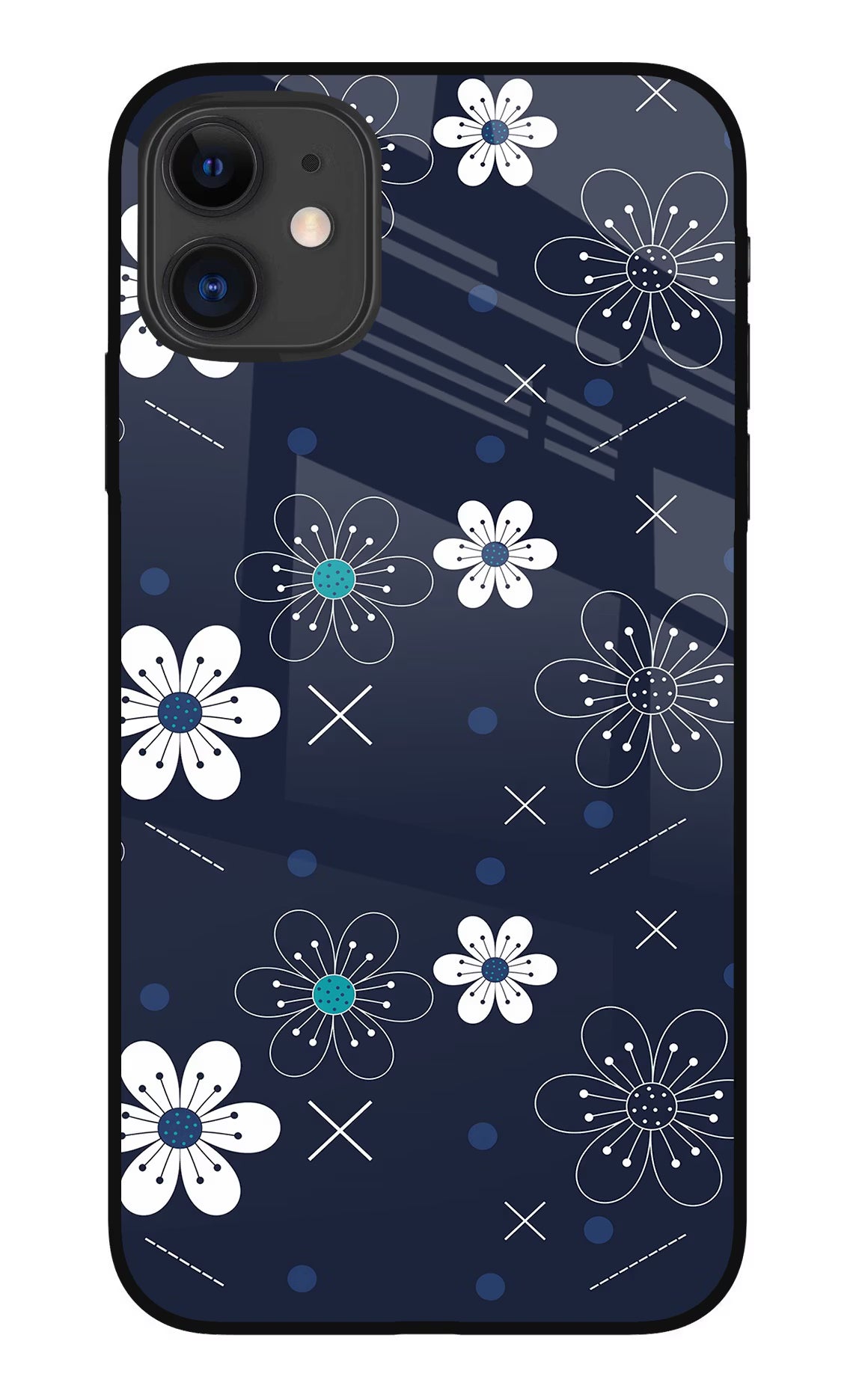 Flowers iPhone 11 Glass Case Back Cover by Casekaro