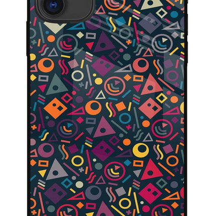 Geometric Abstract iPhone 11 Glass Case Back Cover by Casekaro