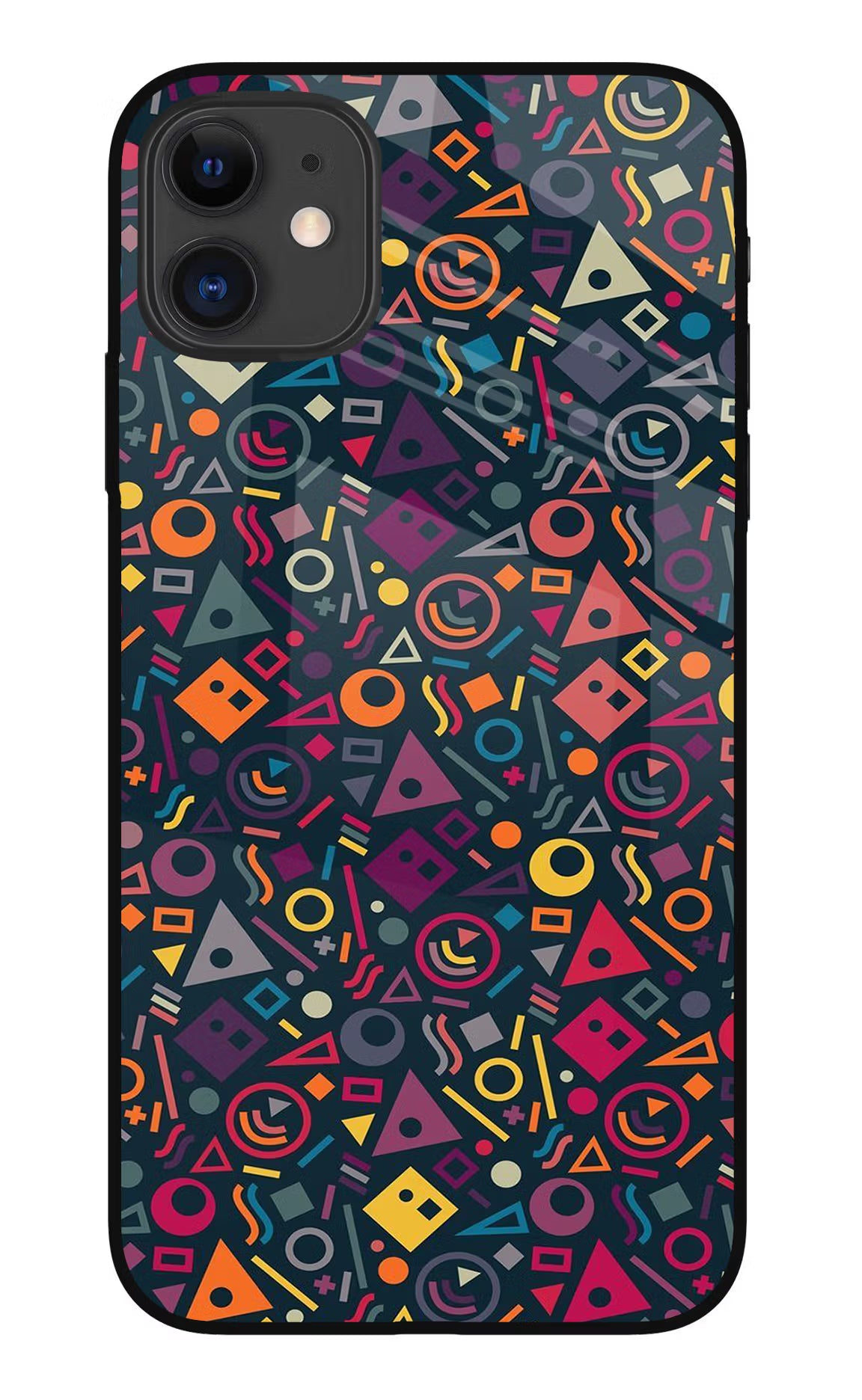 Geometric Abstract iPhone 11 Glass Case Back Cover by Casekaro
