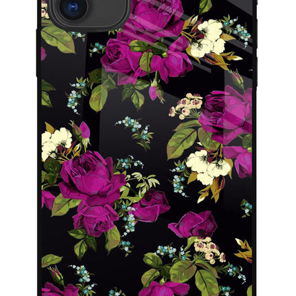 Flowers iPhone 11 Glass Case Back Cover by Casekaro