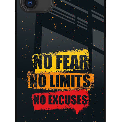 No Fear No Limits No Excuse iPhone 11 Glass Case Back Cover by Casekaro