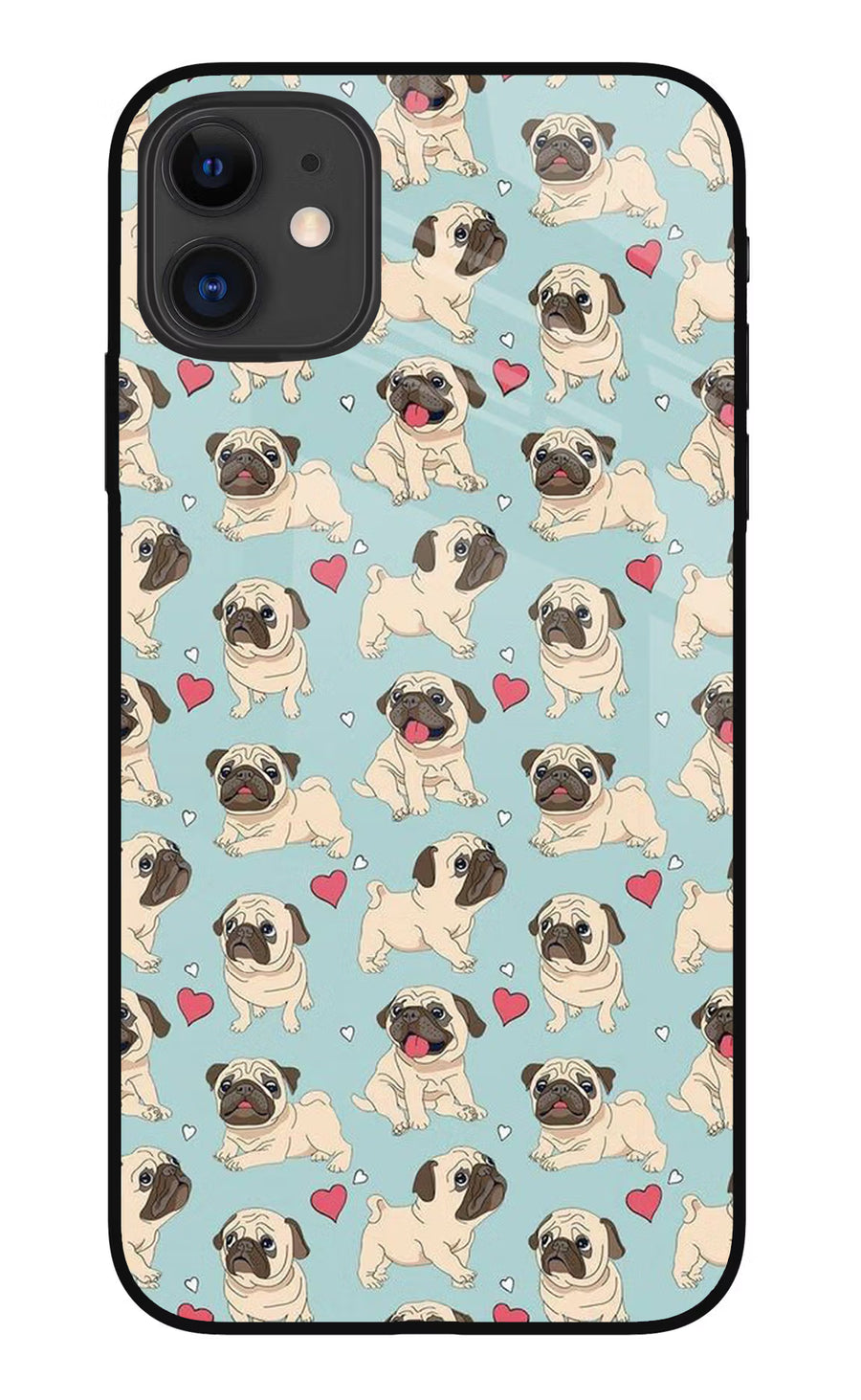 Pug Dog iPhone 11 Back Cover, Metal case