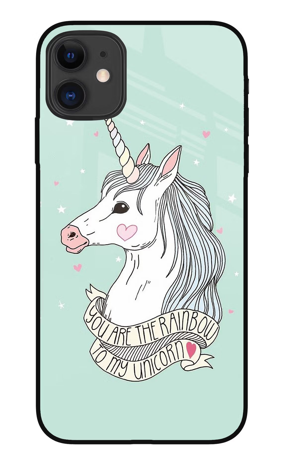 Unicorn Wallpaper iPhone 11 Glass Case Back Cover by Casekaro