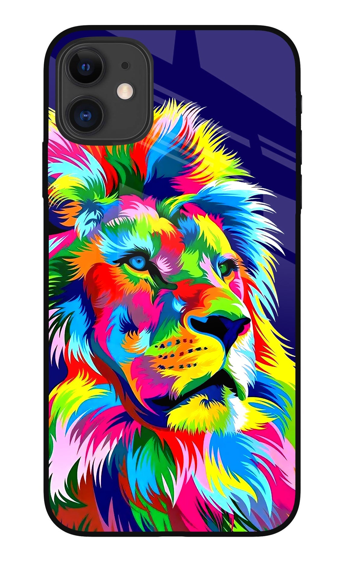 Vector Art Lion iPhone 11 Glass Case