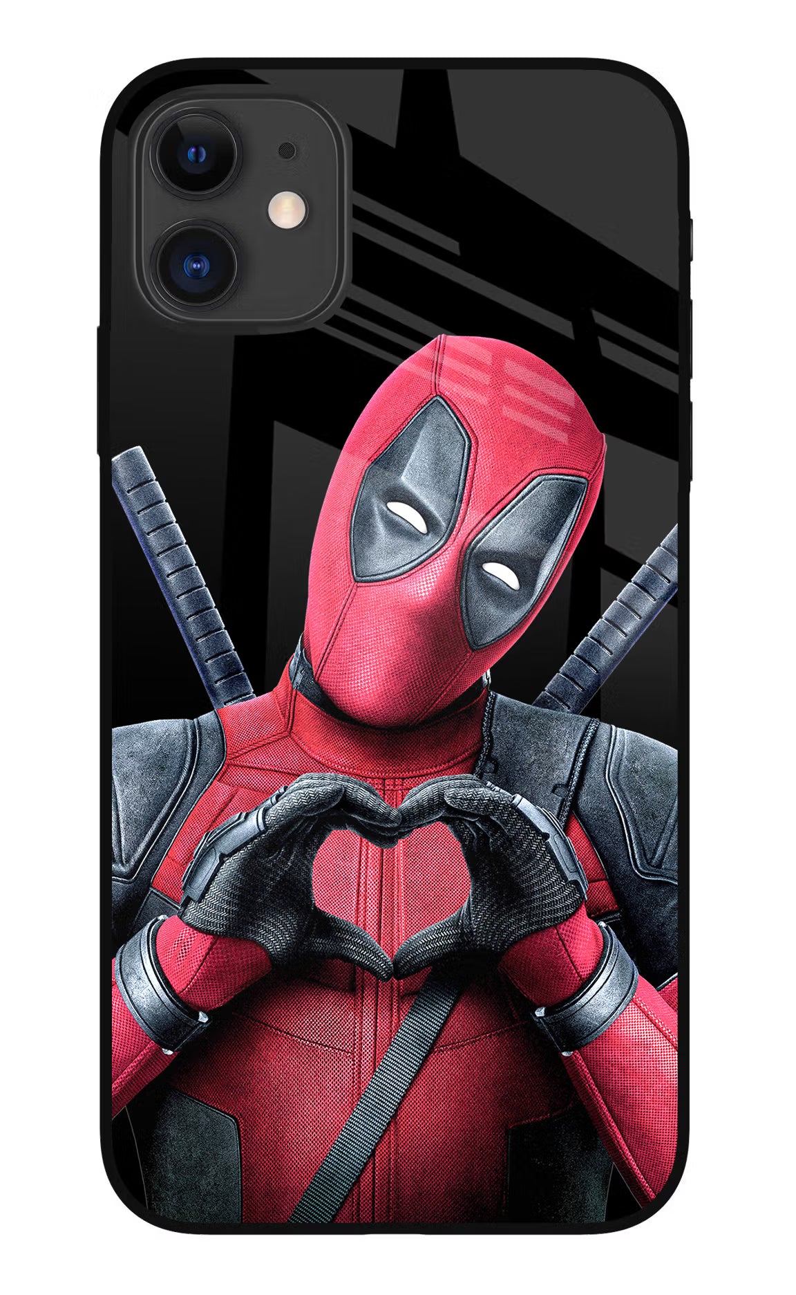 Deadpool iPhone 11 Glass Case Back Cover by Casekaro