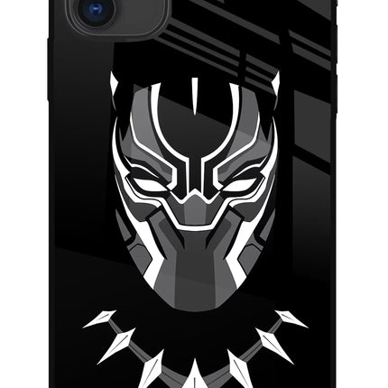 Black Panther iPhone 11 Glass Case Back Cover by Casekaro