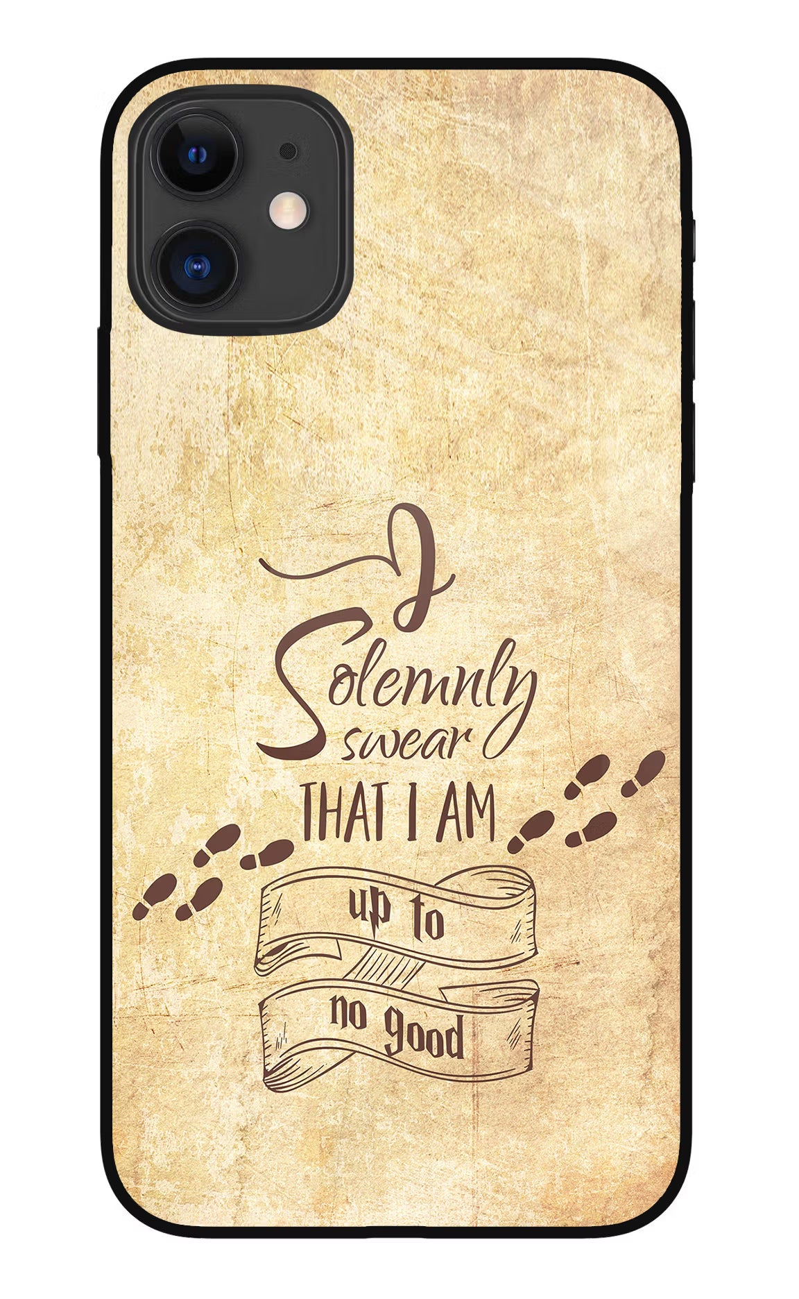 I Solemnly swear that i up to no good iPhone 11 Glass Case Back Cover by Casekaro