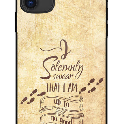 I Solemnly swear that i up to no good iPhone 11 Glass Case Back Cover by Casekaro
