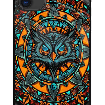 Angry Owl Art iPhone 11 Glass Case Back Cover by Casekaro