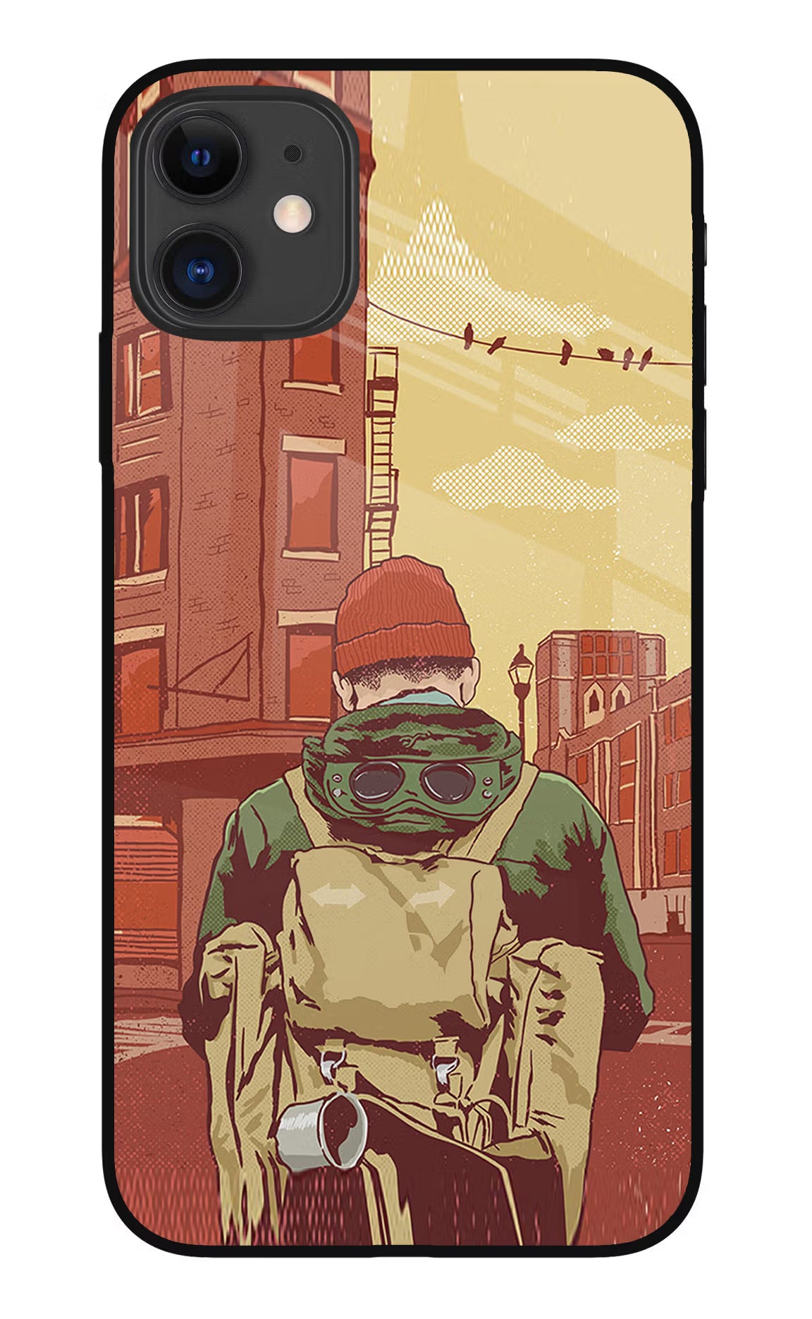 Adventurous iPhone 11 Glass Case Back Cover by Casekaro