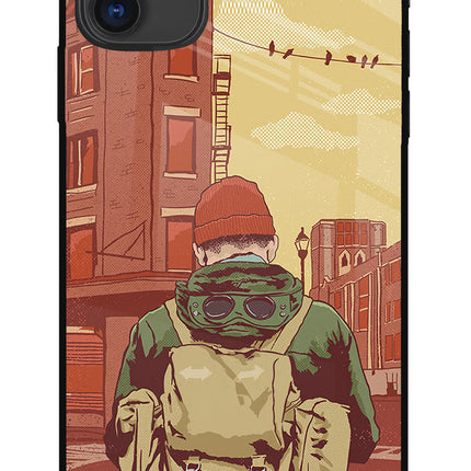 Adventurous iPhone 11 Glass Case Back Cover by Casekaro