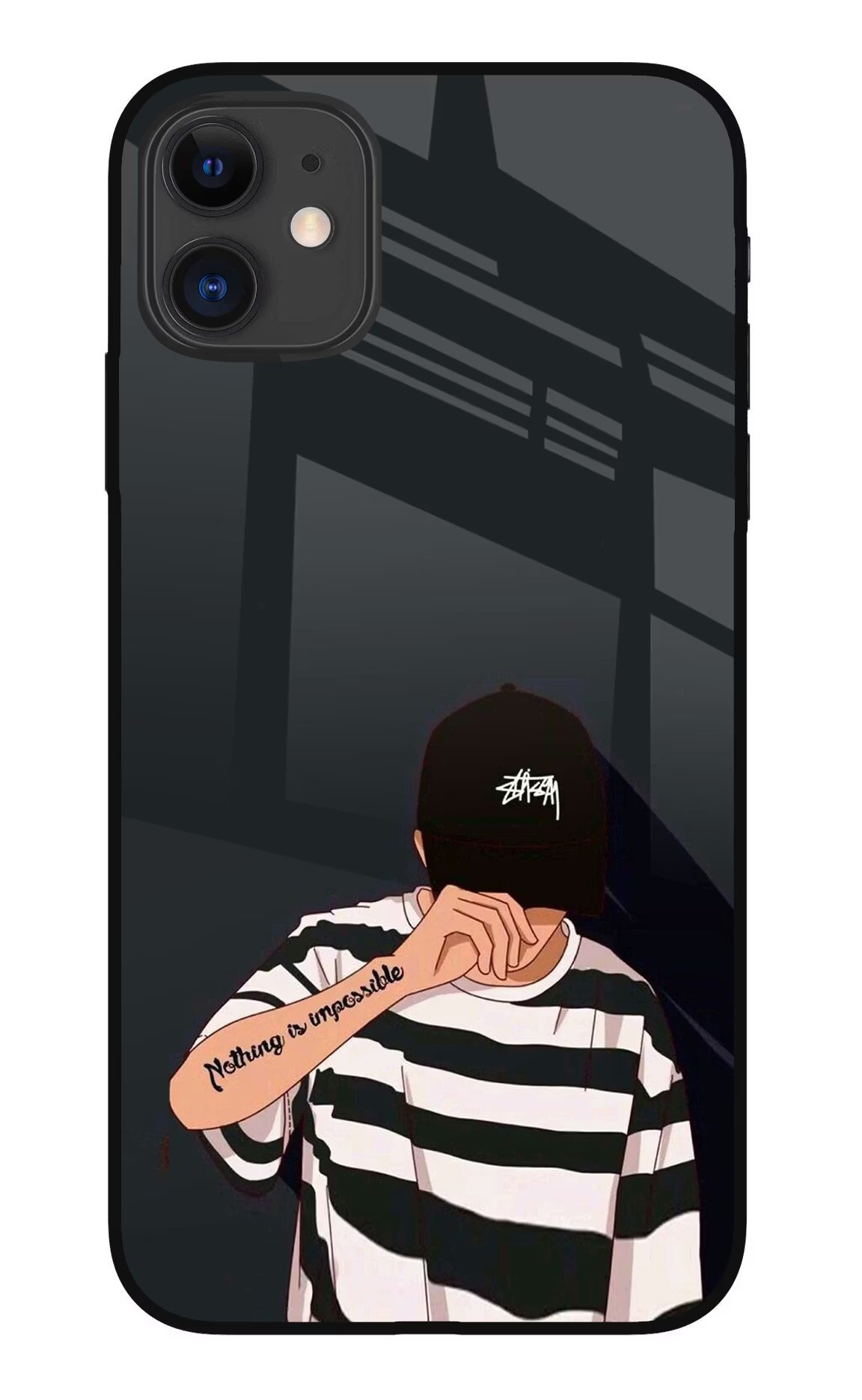 Aesthetic Boy iPhone 11 Glass Case Back Cover by Casekaro
