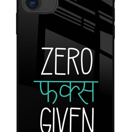 Zero Fucks Given iPhone 11 Glass Case