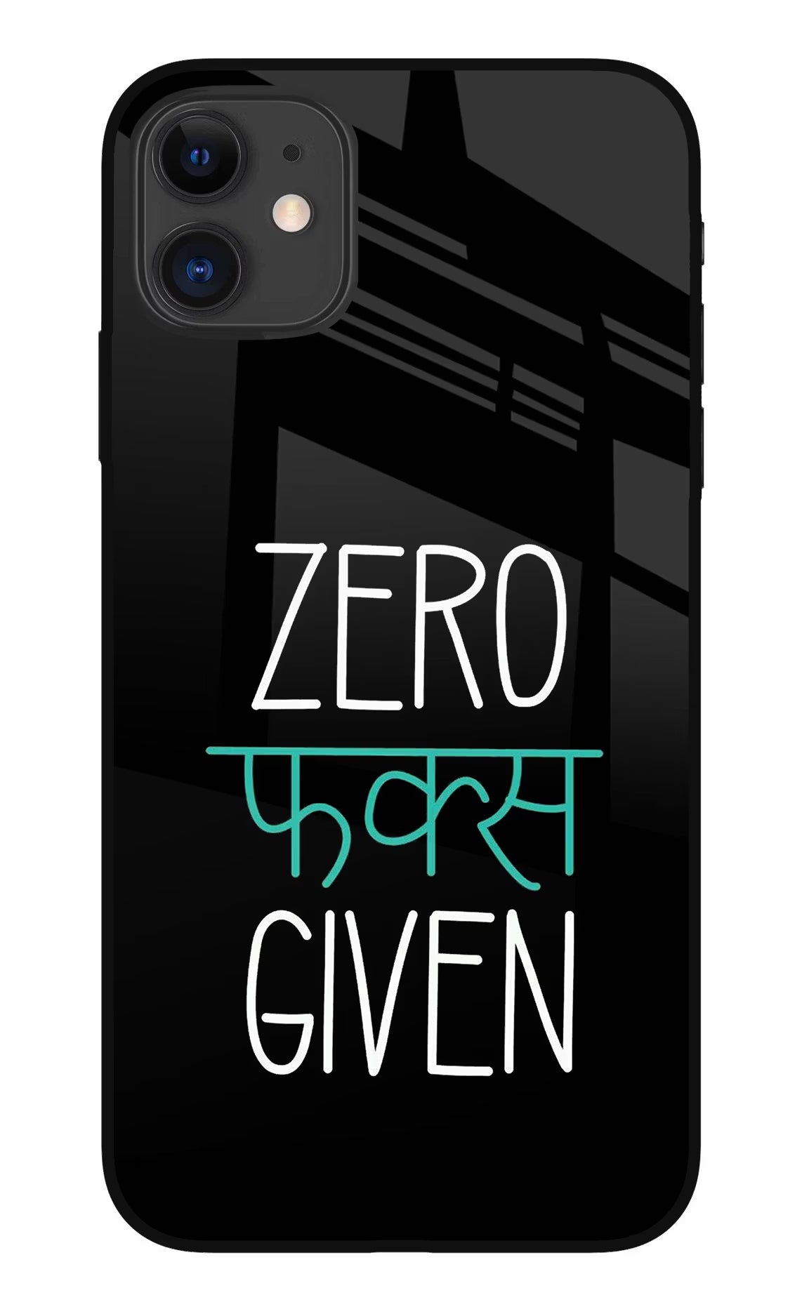 Zero Fucks Given iPhone 11 Glass Case Back Cover by Casekaro