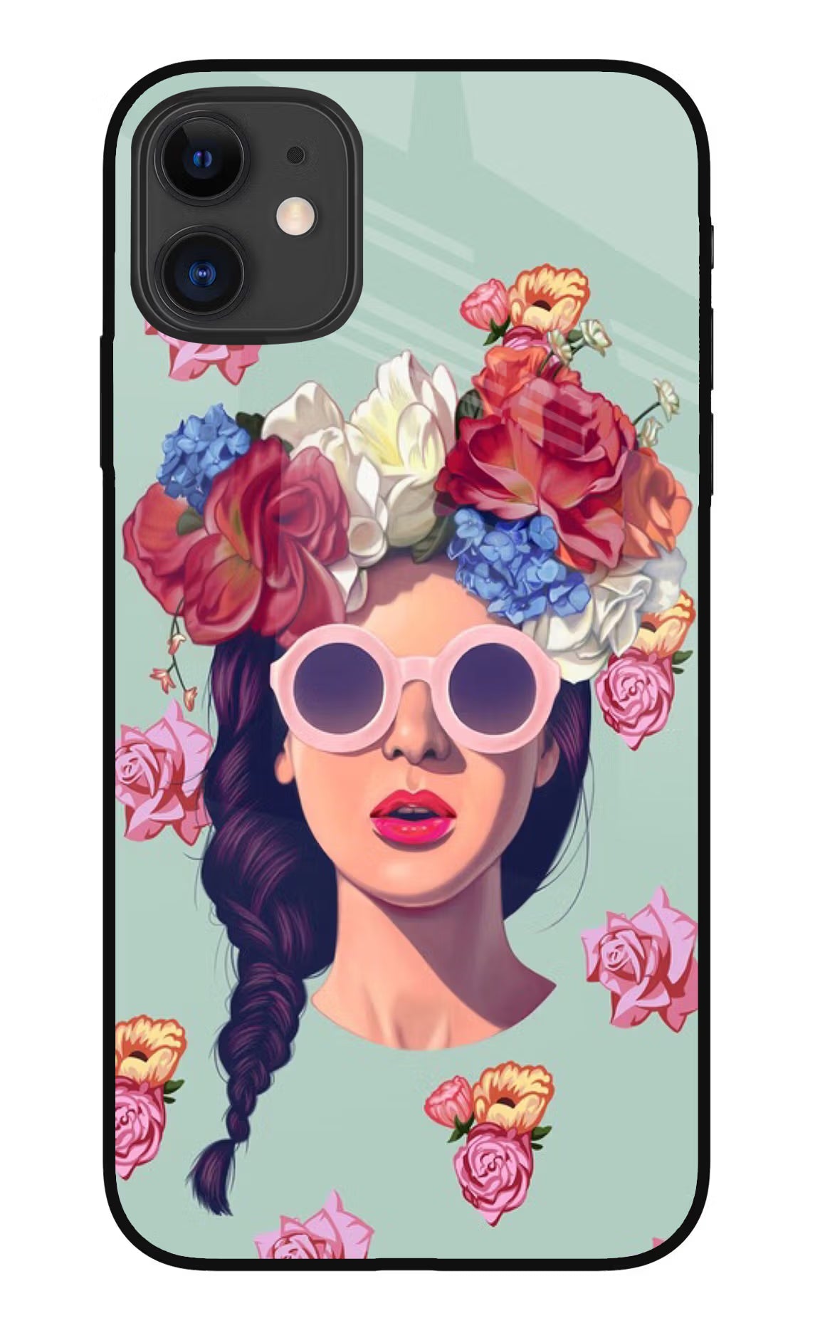 Pretty Girl iPhone 11 Glass Case Back Cover by Casekaro