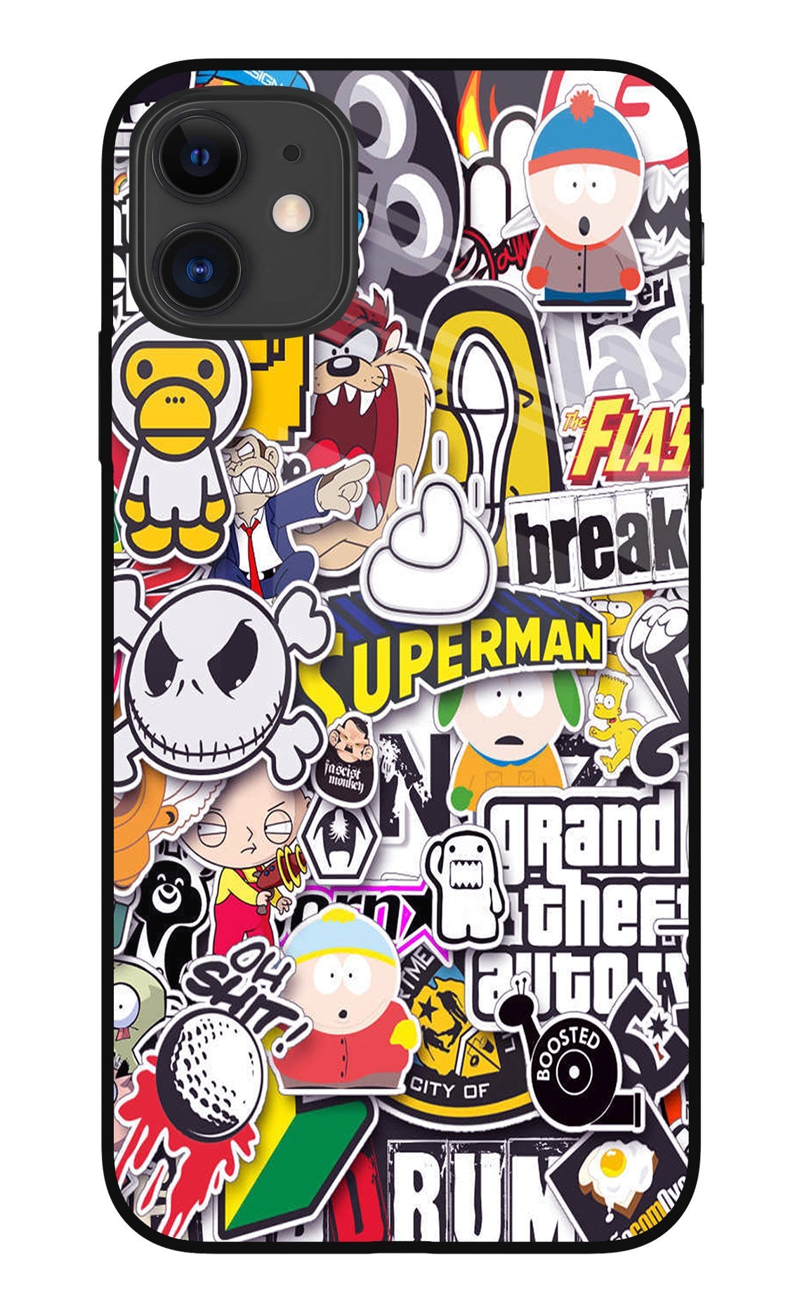 Sticker Bomb iPhone 11 Glass Case