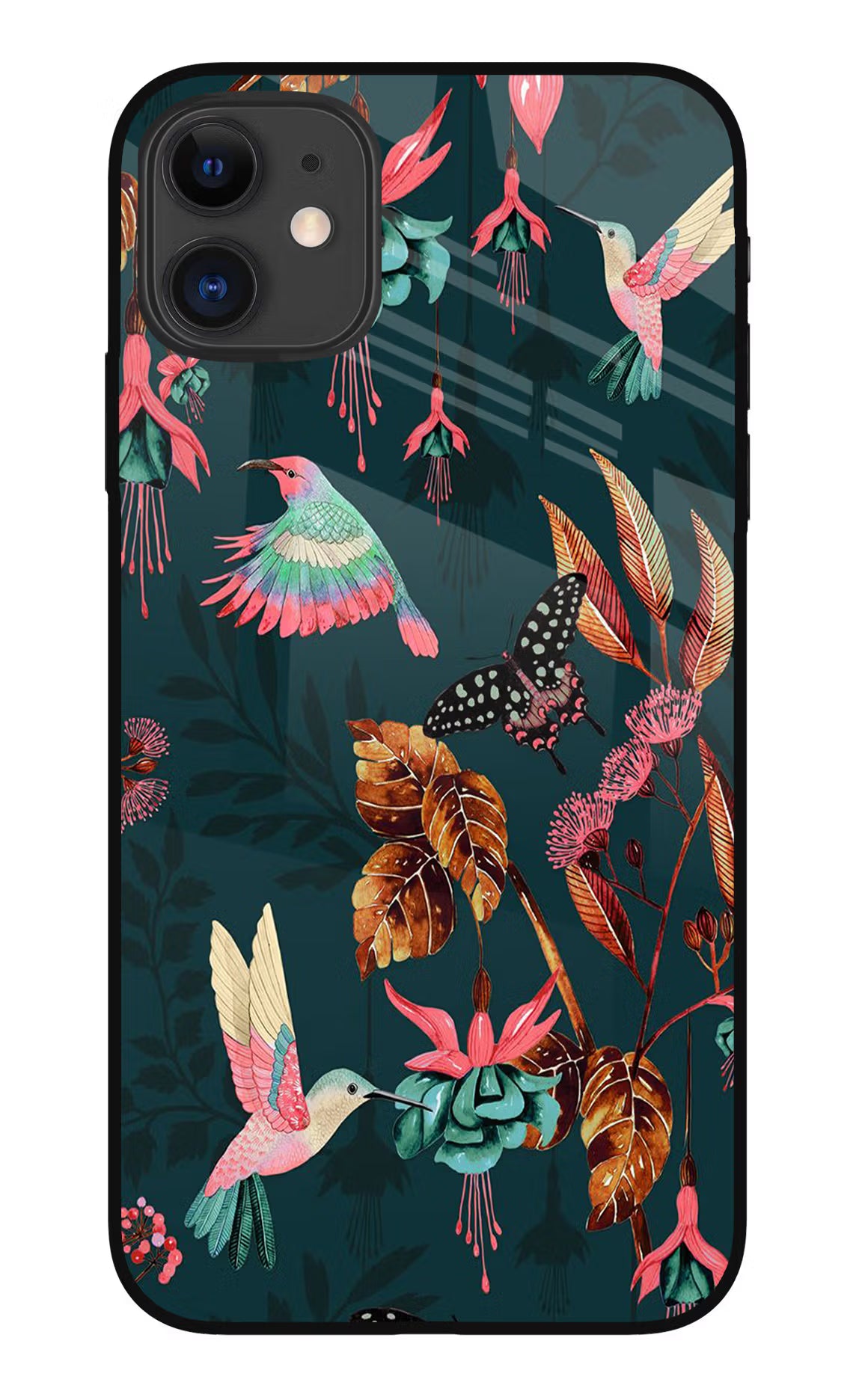 Birds iPhone 11 Glass Case Back Cover by Casekaro