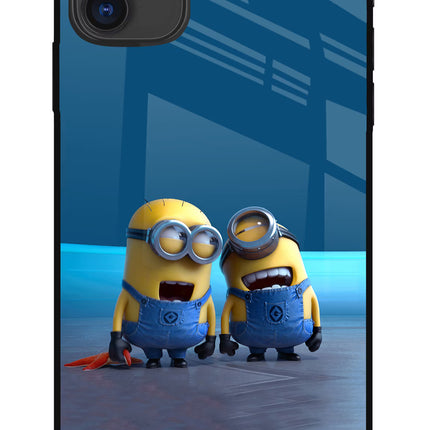 Minion Laughing iPhone 11 Glass Case Back Cover by Casekaro