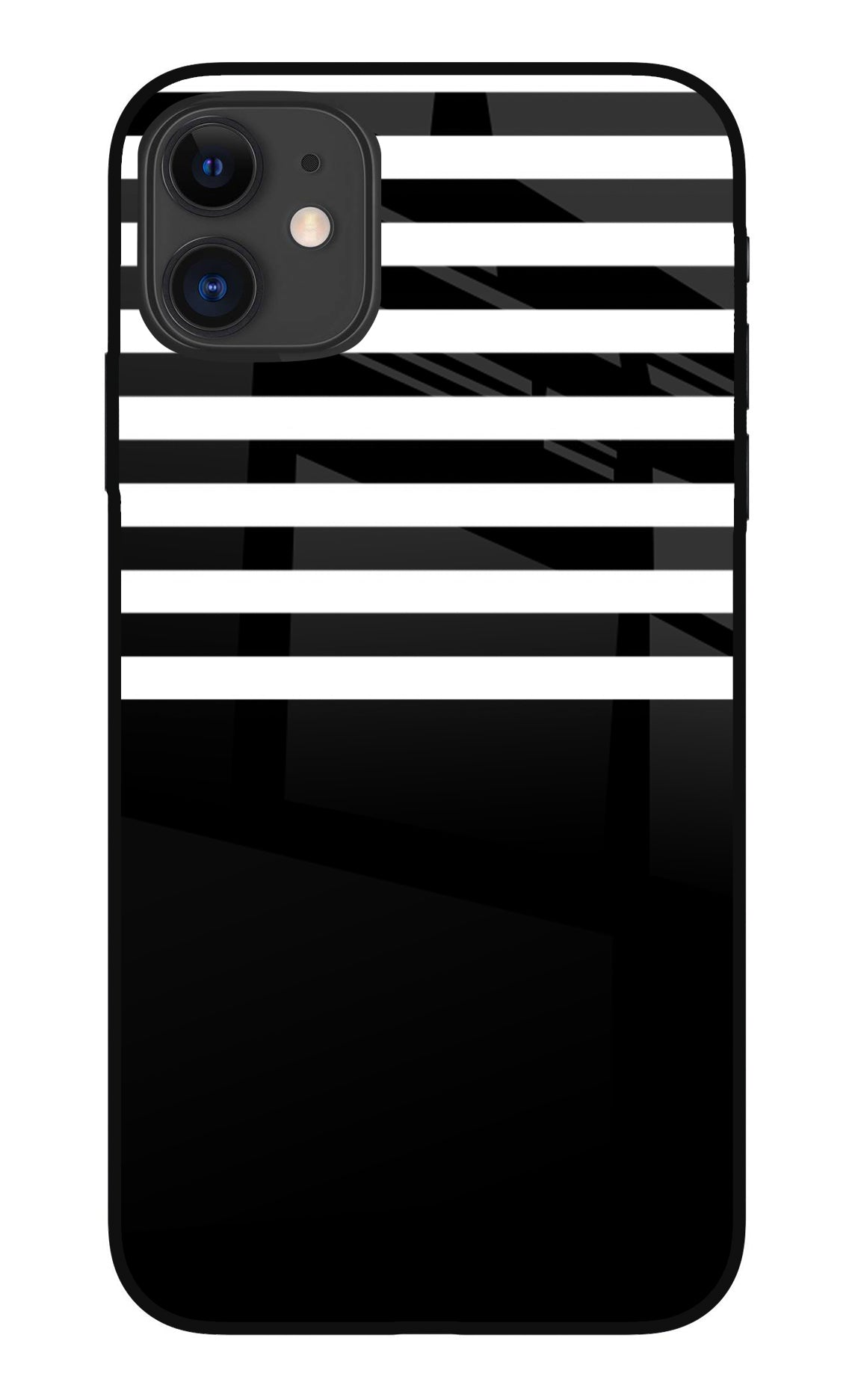 Black and White Print iPhone 11 Glass Case