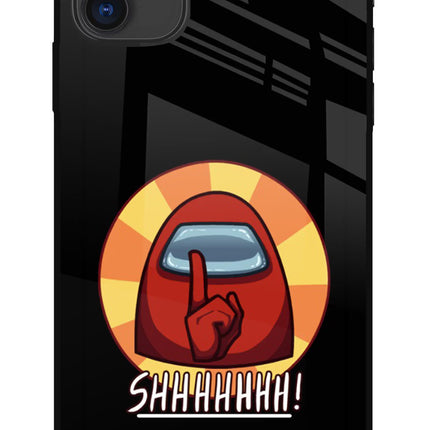 Among Us Shhh! iPhone 11 Glass Case Back Cover by Casekaro