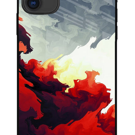 Fire Cloud iPhone 11 Glass Case Back Cover by Casekaro
