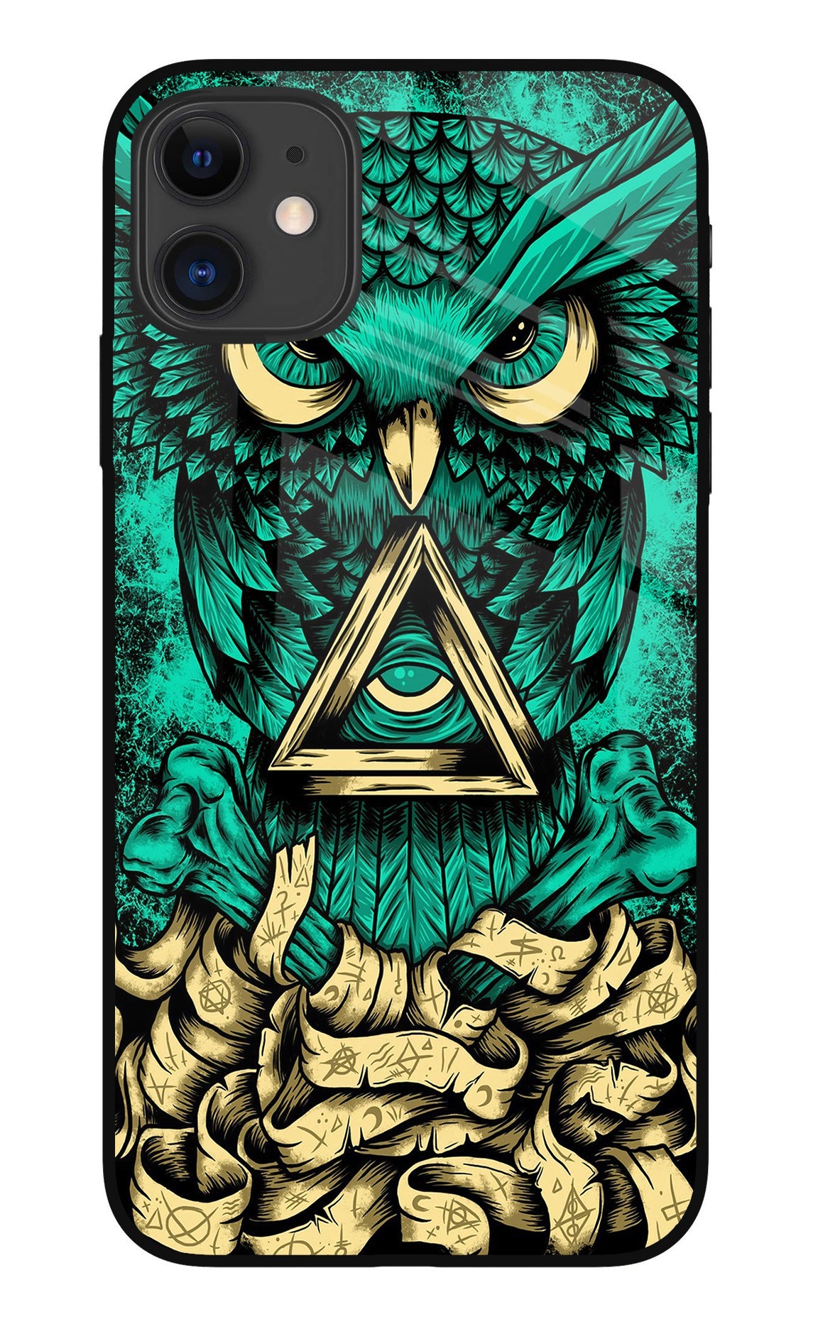 Green Owl iPhone 11 Glass Case