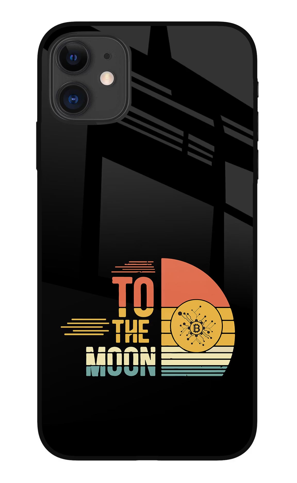 To the Moon iPhone 11 Glass Case Back Cover by Casekaro