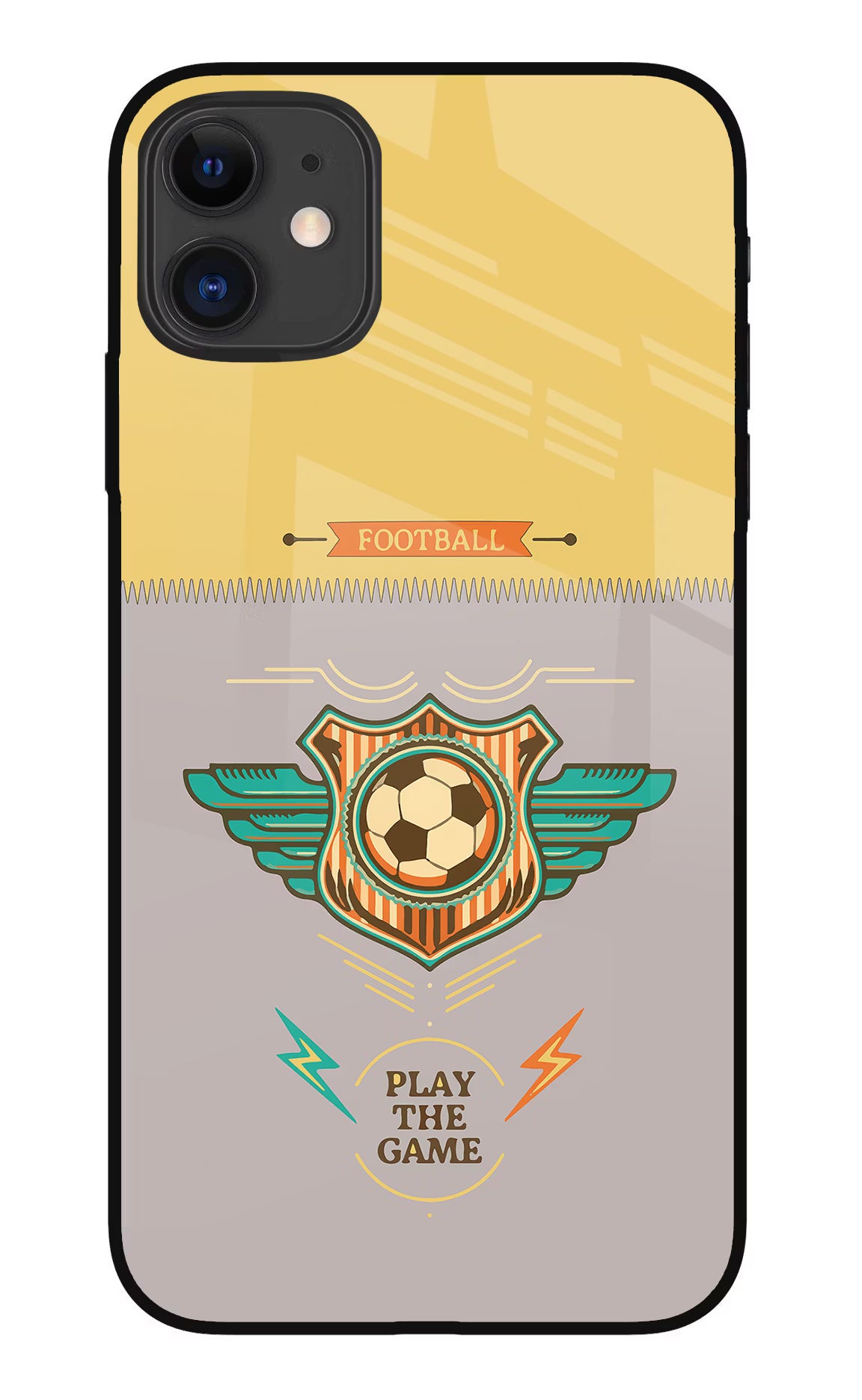 Football iPhone 11 Glass Case Back Cover by Casekaro
