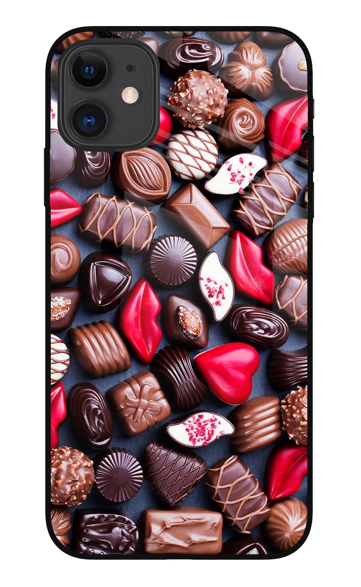 Chocolates iPhone 11 Glass Case Back Cover by Casekaro